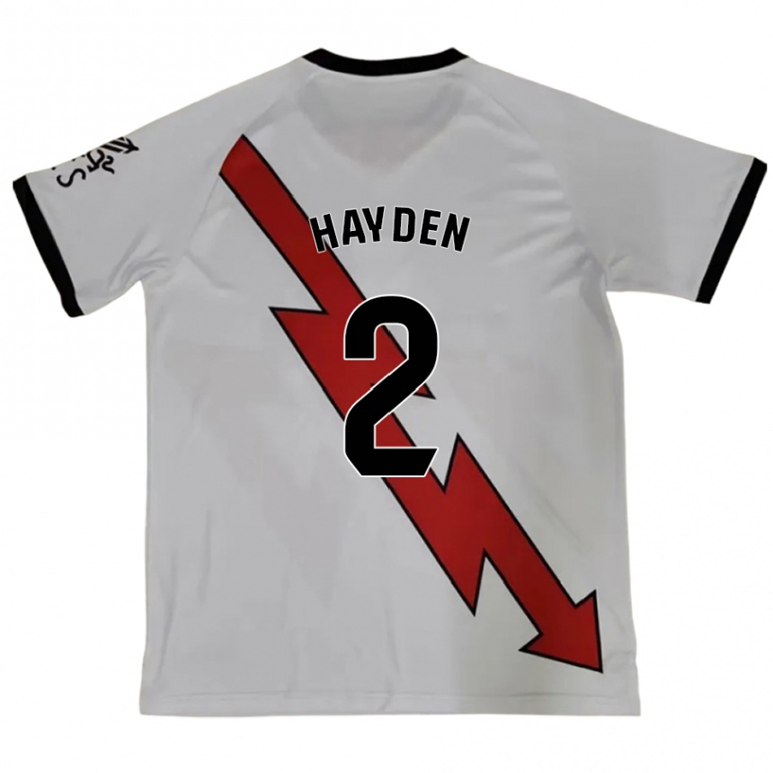 Hombre Fútbol Camiseta Danielle Hayden #2 Rojo 2ª Equipación 2024/25 Perú