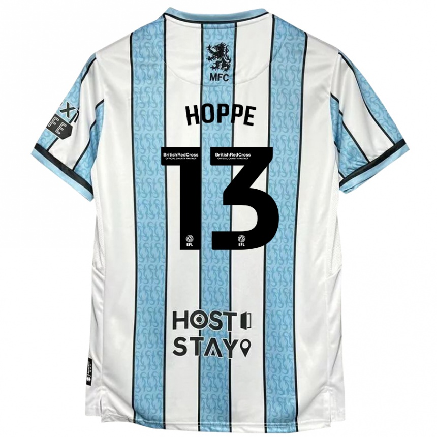 Hombre Fútbol Camiseta Matthew Hoppe #13 Blanco Azul 2ª Equipación 2024/25 Perú