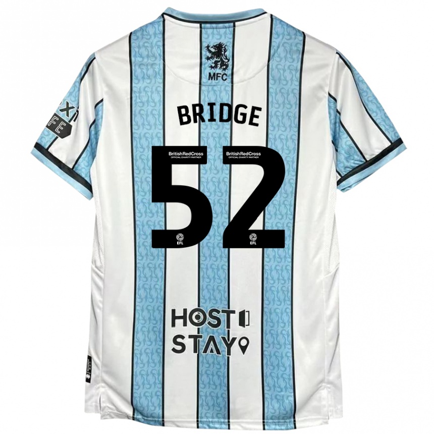 Hombre Fútbol Camiseta Aj Bridge #52 Blanco Azul 2ª Equipación 2024/25 Perú