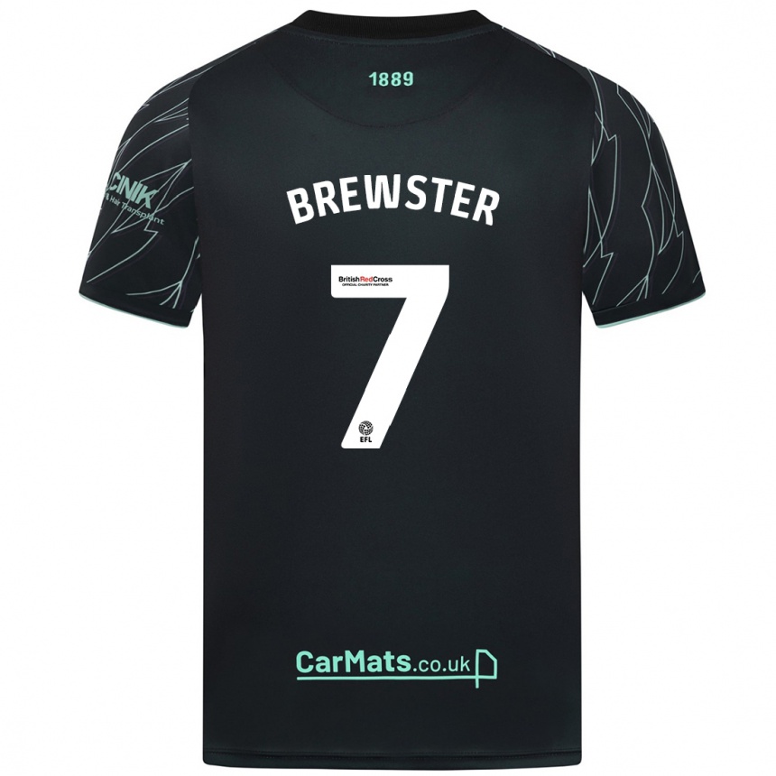 Hombre Fútbol Camiseta Rhian Brewster #7 Negro Verde 2ª Equipación 2024/25 Perú