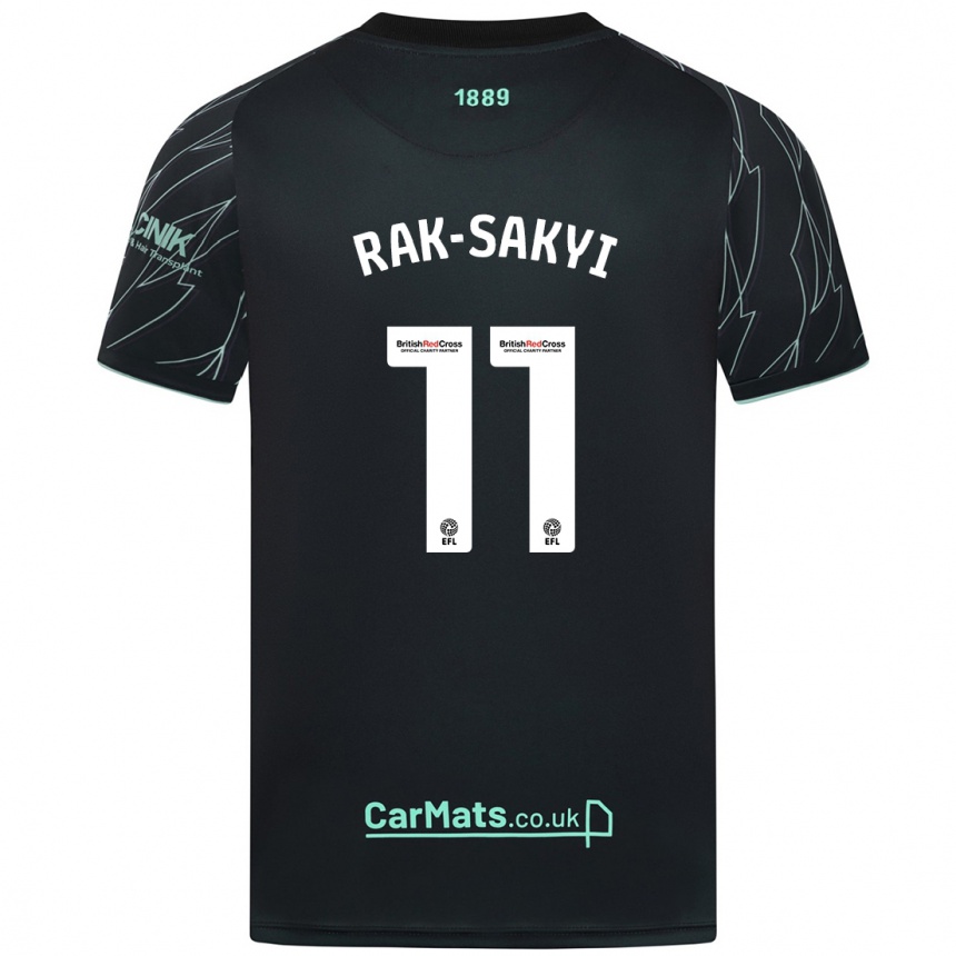 Hombre Fútbol Camiseta Jesurun Rak-Sakyi #11 Negro Verde 2ª Equipación 2024/25 Perú