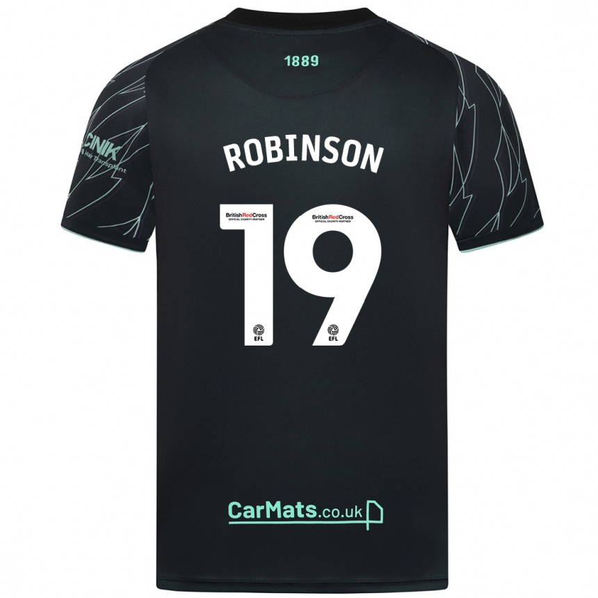 Hombre Fútbol Camiseta Jack Robinson #19 Negro Verde 2ª Equipación 2024/25 Perú