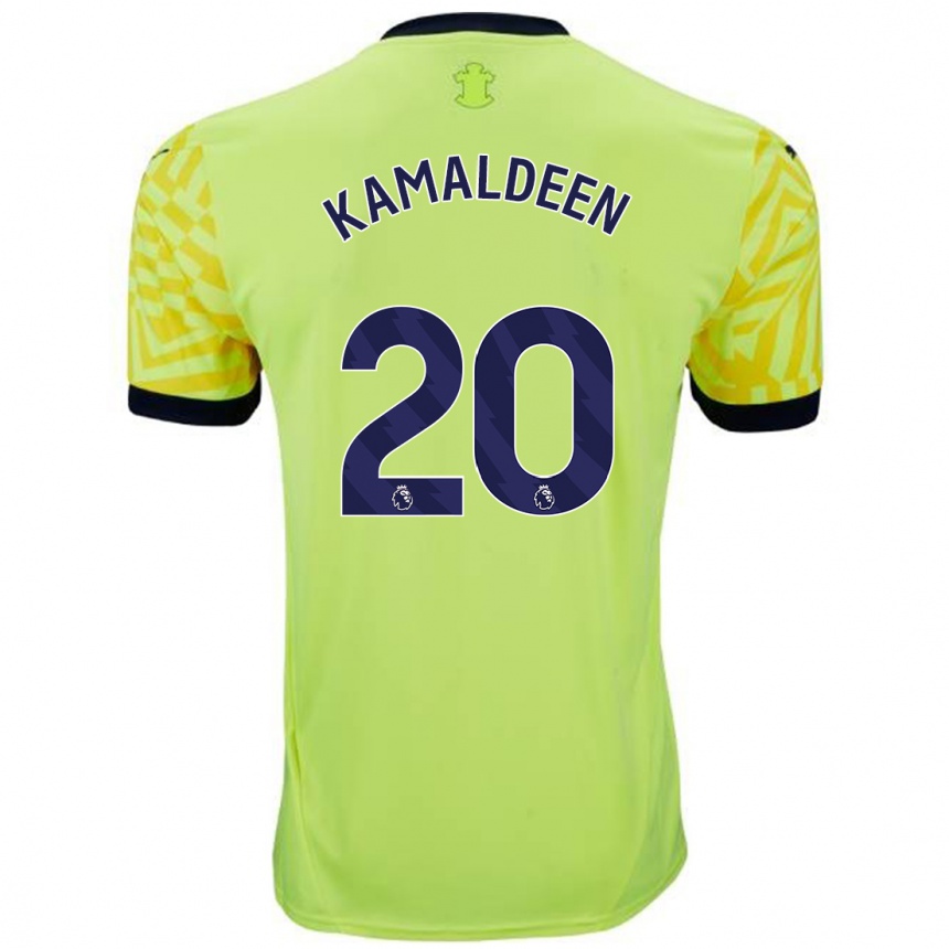 Hombre Fútbol Camiseta Kamaldeen Sulemana #20 Amarillo 2ª Equipación 2024/25 Perú