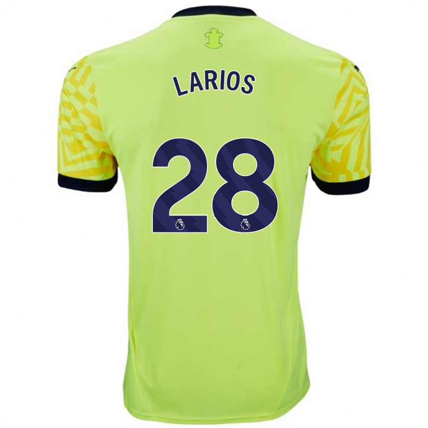 Hombre Fútbol Camiseta Juan Larios #28 Amarillo 2ª Equipación 2024/25 Perú