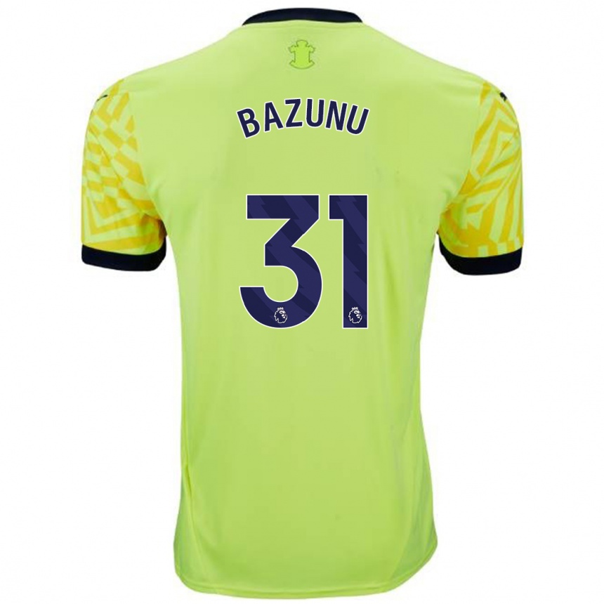 Hombre Fútbol Camiseta Gavin Bazunu #31 Amarillo 2ª Equipación 2024/25 Perú