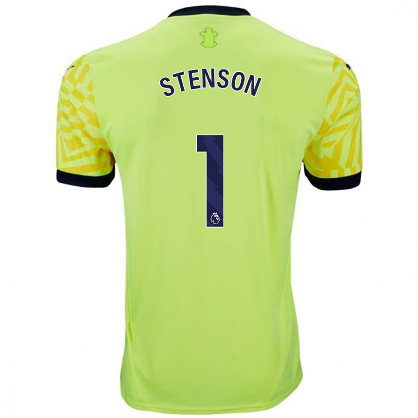 Hombre Fútbol Camiseta Fran Stenson #1 Amarillo 2ª Equipación 2024/25 Perú