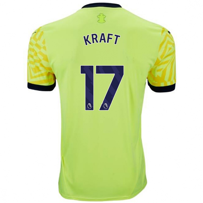 Hombre Fútbol Camiseta Emily Kraft #17 Amarillo 2ª Equipación 2024/25 Perú