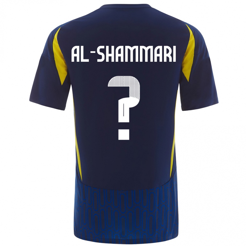 Hombre Fútbol Camiseta Mansour Al-Shammari #0 Azul Amarillo 2ª Equipación 2024/25 Perú