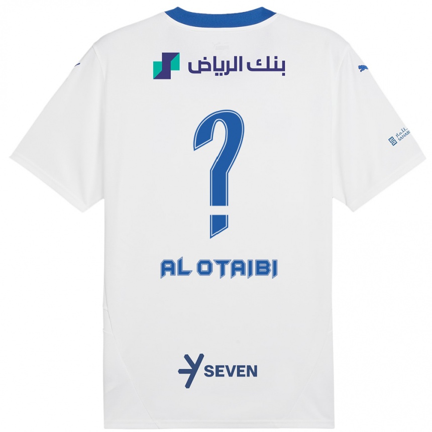 Hombre Fútbol Camiseta Majd Al-Otaibi #0 Blanco Azul 2ª Equipación 2024/25 Perú