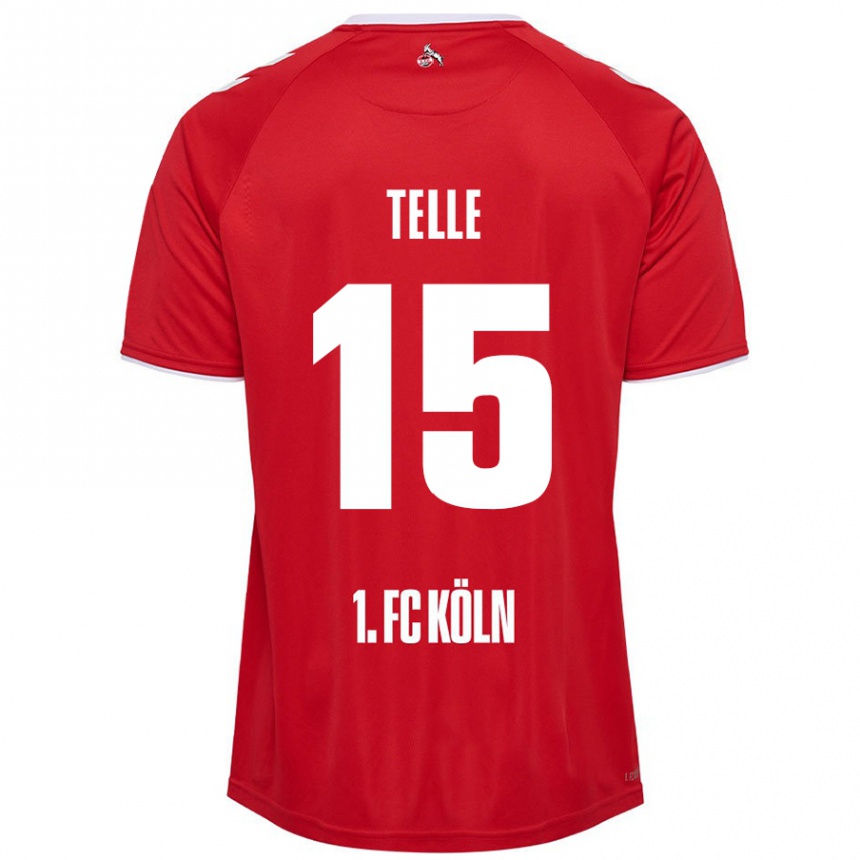 Hombre Fútbol Camiseta Neo Telle #15 Rojo Blanco 2ª Equipación 2024/25 Perú