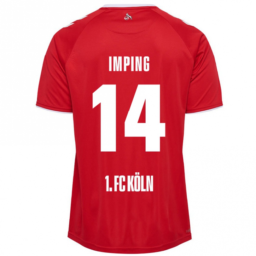 Hombre Fútbol Camiseta Carlotta Imping #14 Rojo Blanco 2ª Equipación 2024/25 Perú