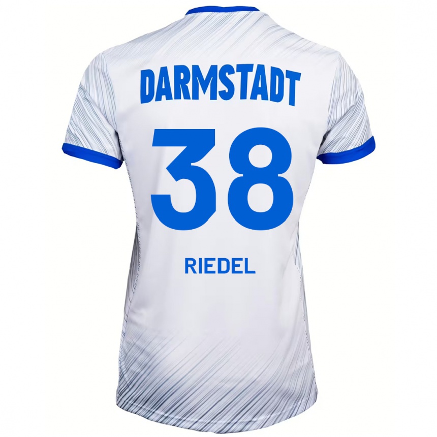 Hombre Fútbol Camiseta Clemens Riedel #38 Blanco Azul 2ª Equipación 2024/25 Perú