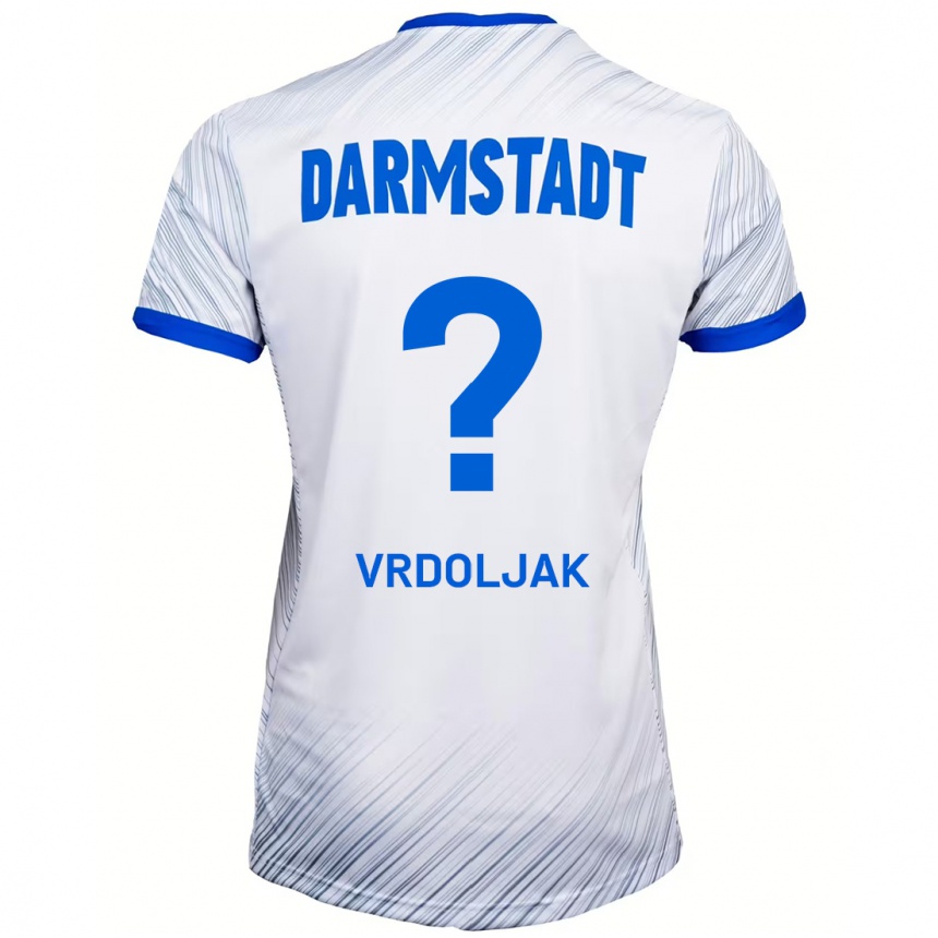 Hombre Fútbol Camiseta Tomislav Vrdoljak #0 Blanco Azul 2ª Equipación 2024/25 Perú