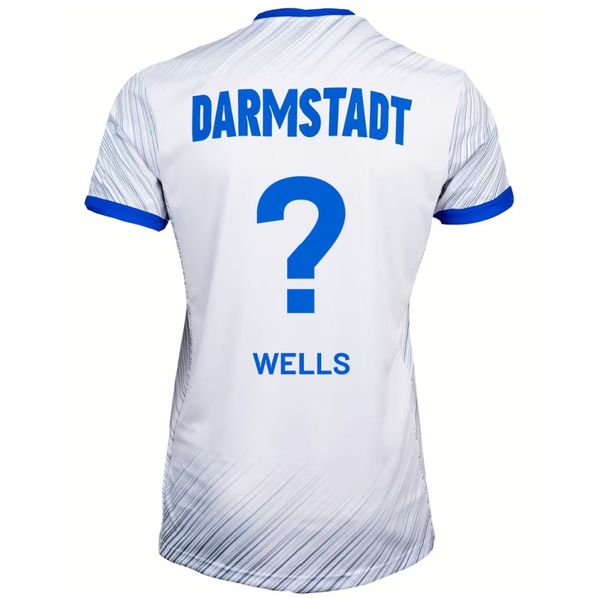 Hombre Fútbol Camiseta Finnley Wells #0 Blanco Azul 2ª Equipación 2024/25 Perú