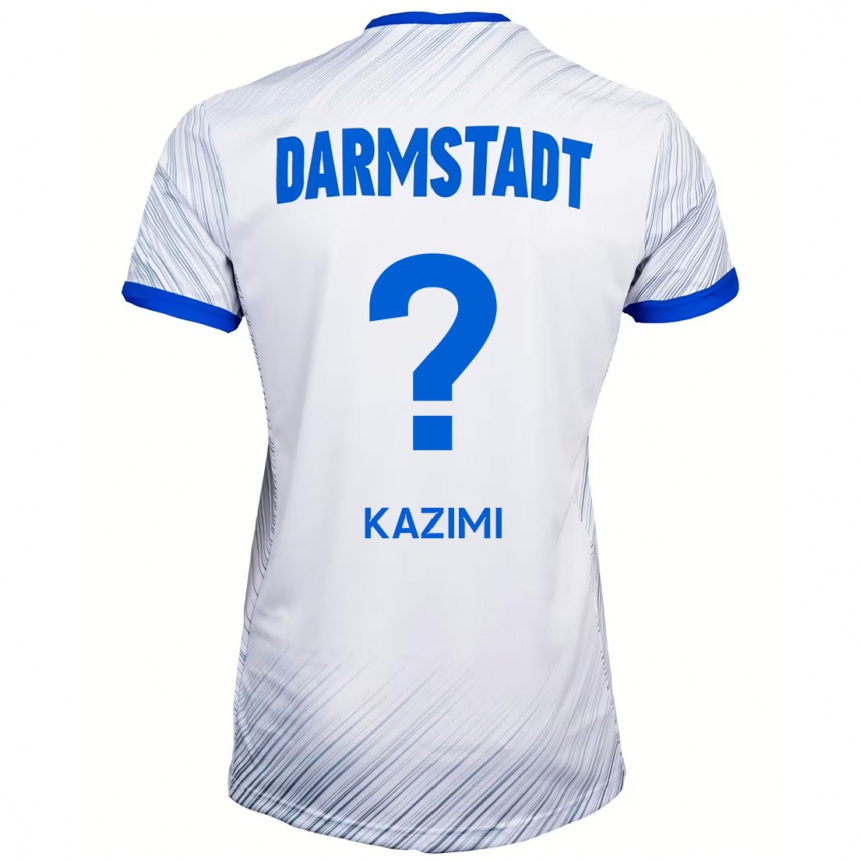 Hombre Fútbol Camiseta Yasin Kazimi #0 Blanco Azul 2ª Equipación 2024/25 Perú