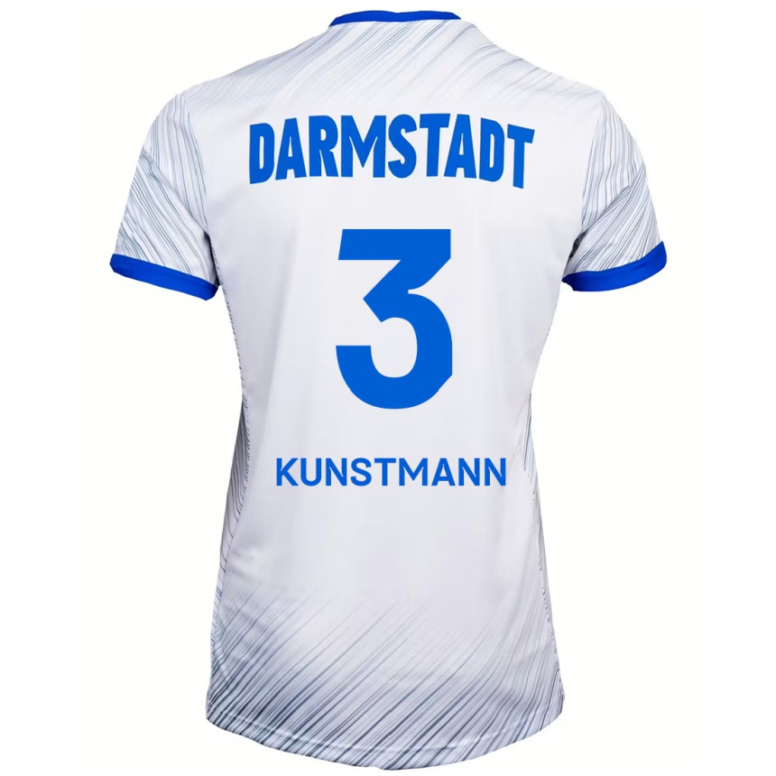 Hombre Fútbol Camiseta Kelvin Kunstmann #3 Blanco Azul 2ª Equipación 2024/25 Perú