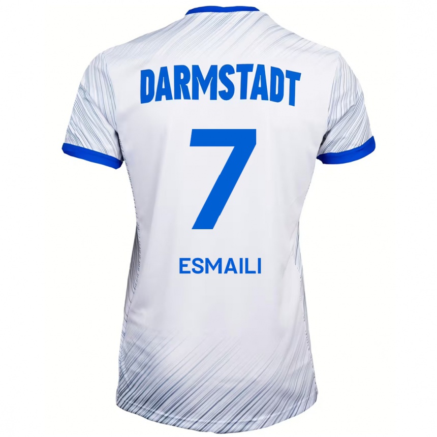 Hombre Fútbol Camiseta Ali Esmaili #7 Blanco Azul 2ª Equipación 2024/25 Perú