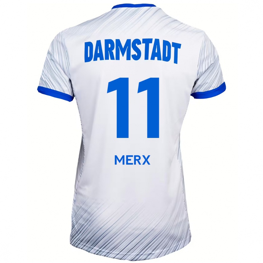 Hombre Fútbol Camiseta Manolo Merx #11 Blanco Azul 2ª Equipación 2024/25 Perú