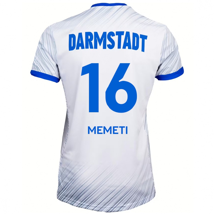 Hombre Fútbol Camiseta Dilon Memeti #16 Blanco Azul 2ª Equipación 2024/25 Perú