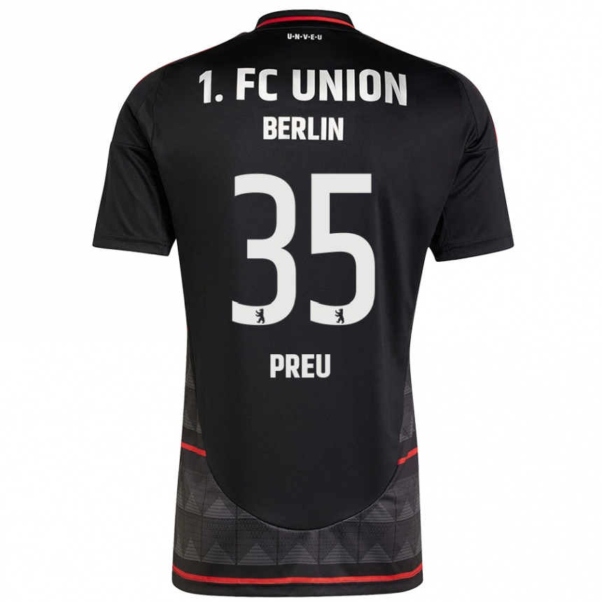 Hombre Fútbol Camiseta David Preu #35 Negro 2ª Equipación 2024/25 Perú