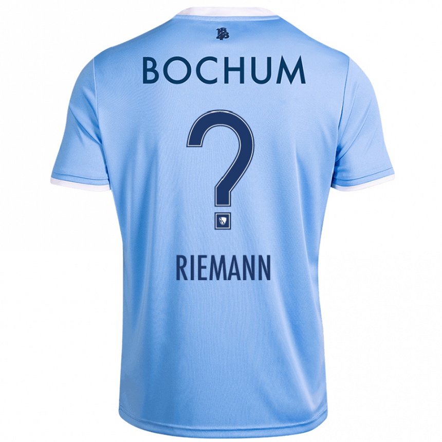 Hombre Fútbol Camiseta Manuel Riemann #0 Azul Cielo 2ª Equipación 2024/25 Perú