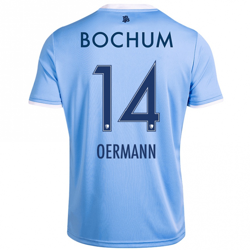 Hombre Fútbol Camiseta Tim Oermann #14 Azul Cielo 2ª Equipación 2024/25 Perú