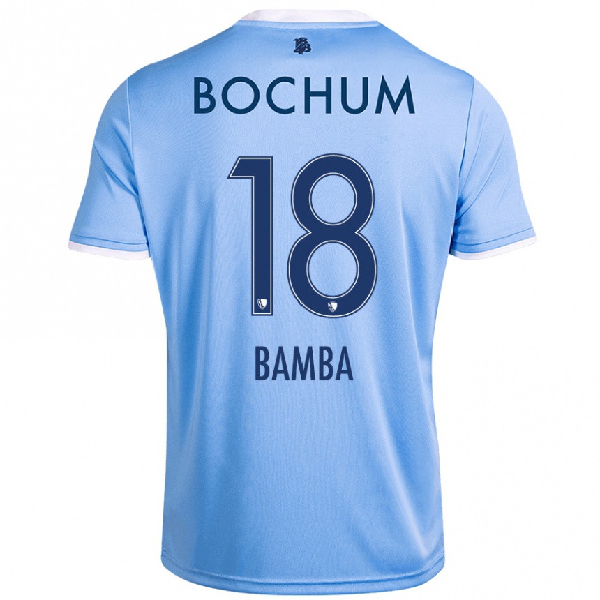 Hombre Fútbol Camiseta Samuel Bamba #18 Azul Cielo 2ª Equipación 2024/25 Perú