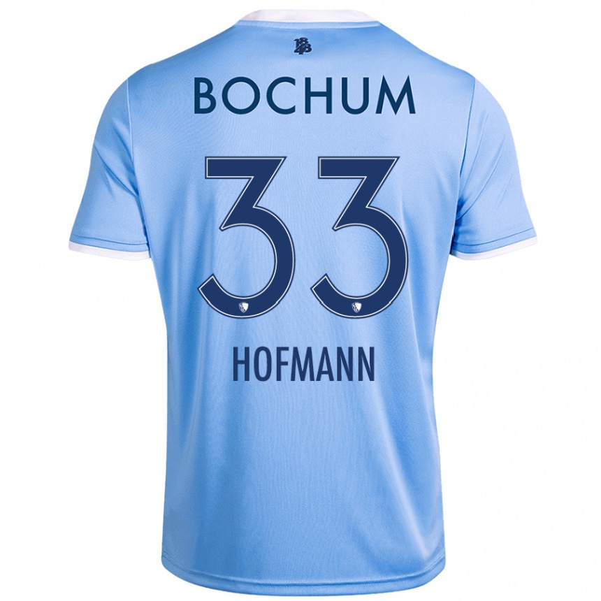 Hombre Fútbol Camiseta Philipp Hofmann #33 Azul Cielo 2ª Equipación 2024/25 Perú