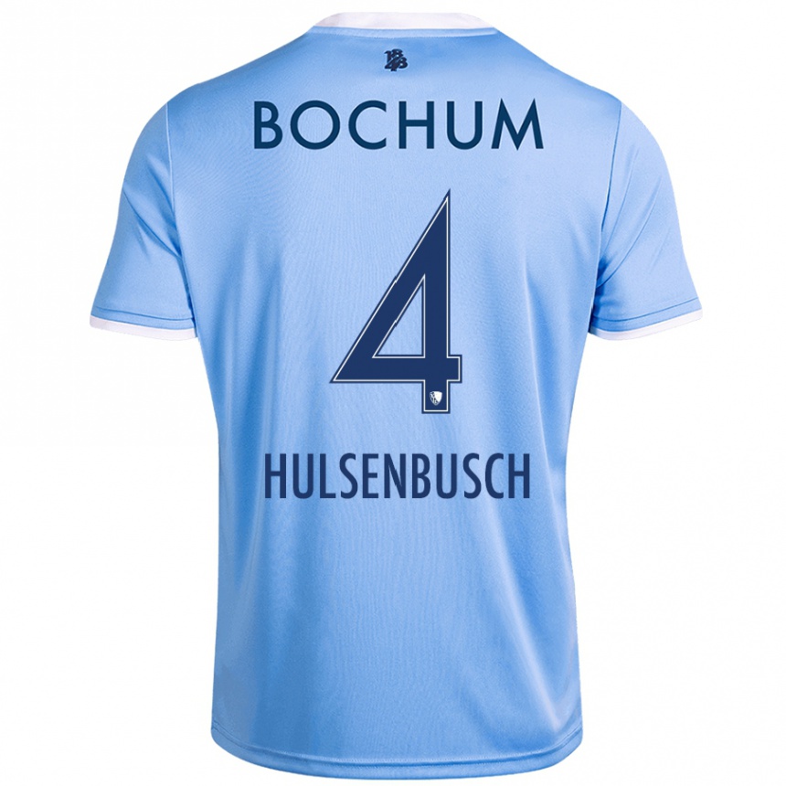 Hombre Fútbol Camiseta Daniel Hülsenbusch #4 Azul Cielo 2ª Equipación 2024/25 Perú