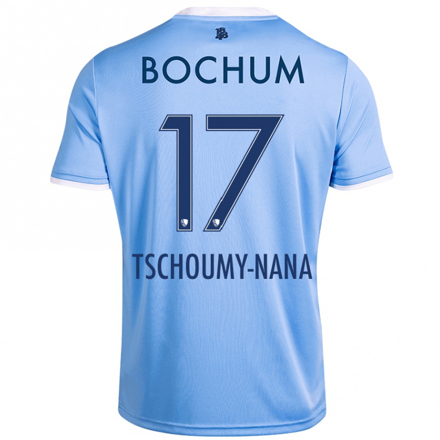 Hombre Fútbol Camiseta Daryl Tschoumy-Nana #17 Azul Cielo 2ª Equipación 2024/25 Perú