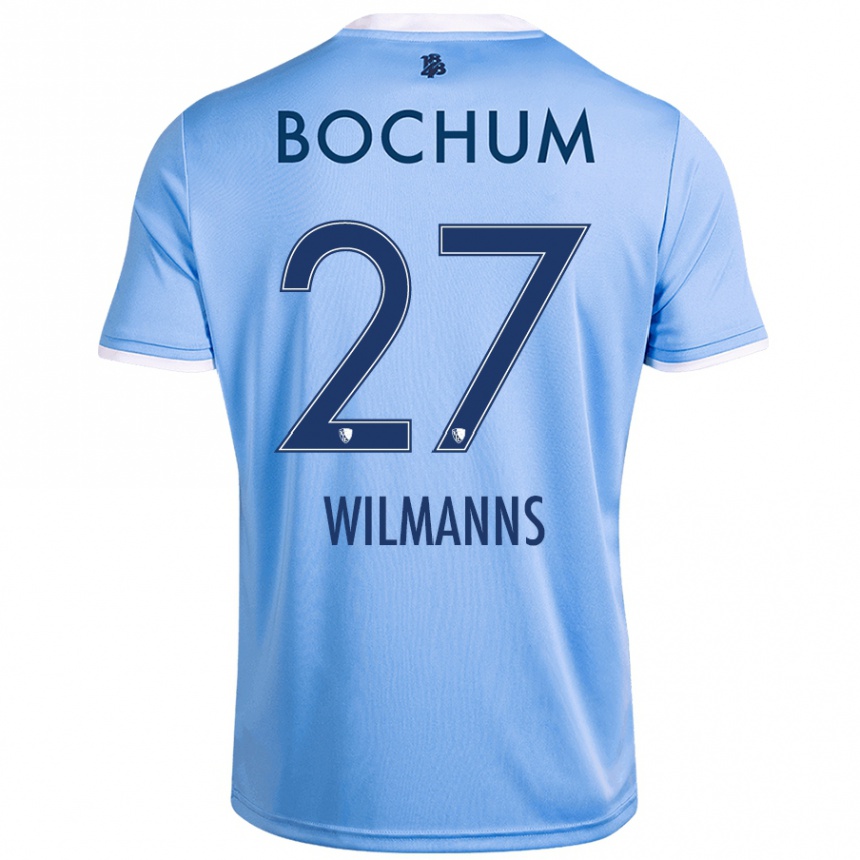 Hombre Fútbol Camiseta Anjo Wilmanns #27 Azul Cielo 2ª Equipación 2024/25 Perú