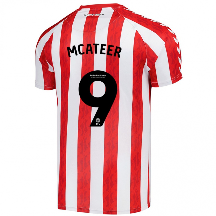 Mujer Fútbol Camiseta Mary Mcateer #9 Rojo Blanco 1ª Equipación 2024/25 Perú