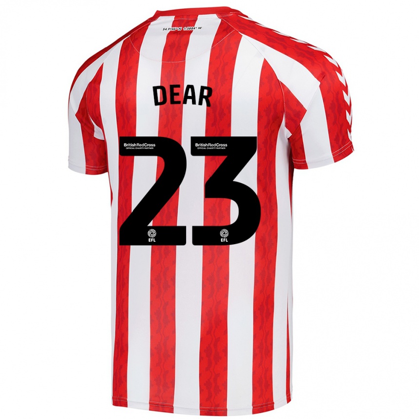 Mujer Fútbol Camiseta Jenna Dear #23 Rojo Blanco 1ª Equipación 2024/25 Perú