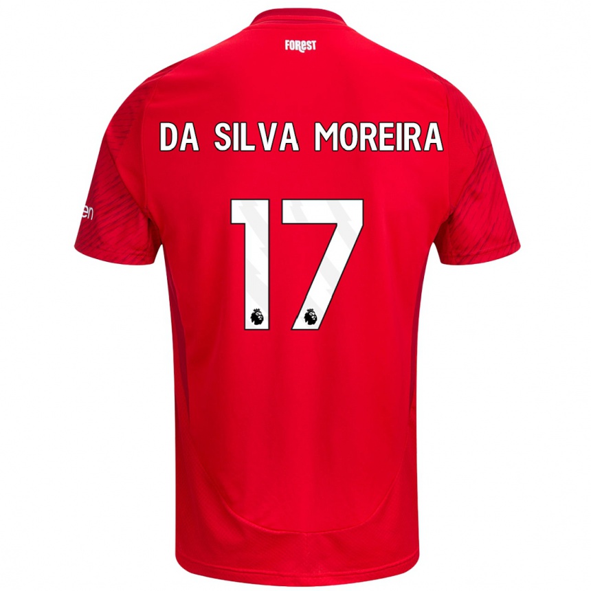 Mujer Fútbol Camiseta Eric Da Silva Moreira #17 Rojo Blanco 1ª Equipación 2024/25 Perú