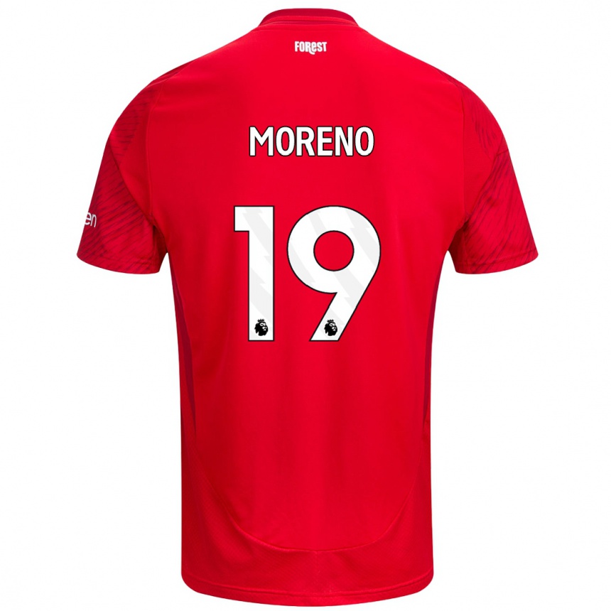 Mujer Fútbol Camiseta Álex Moreno #19 Rojo Blanco 1ª Equipación 2024/25 Perú