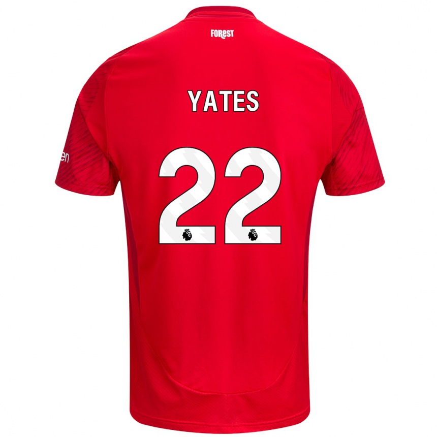 Mujer Fútbol Camiseta Ryan Yates #22 Rojo Blanco 1ª Equipación 2024/25 Perú