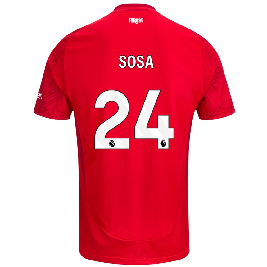 Mujer Fútbol Camiseta Ramón Sosa #24 Rojo Blanco 1ª Equipación 2024/25 Perú