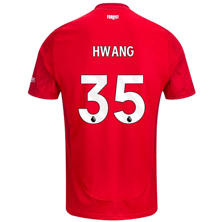 Mujer Fútbol Camiseta Ui-Jo Hwang #35 Rojo Blanco 1ª Equipación 2024/25 Perú