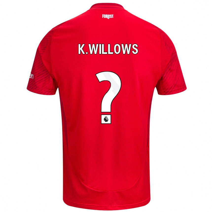 Mujer Fútbol Camiseta Keehan Willows #0 Rojo Blanco 1ª Equipación 2024/25 Perú