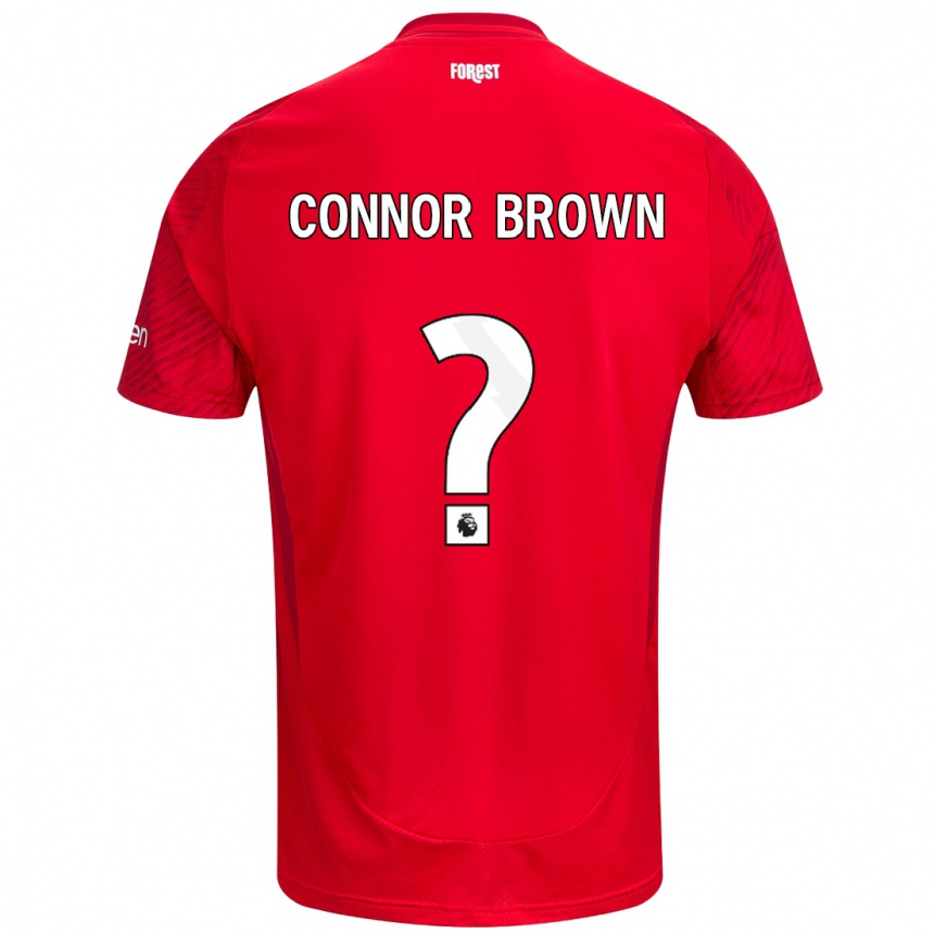 Mujer Fútbol Camiseta Connor Brown #0 Rojo Blanco 1ª Equipación 2024/25 Perú