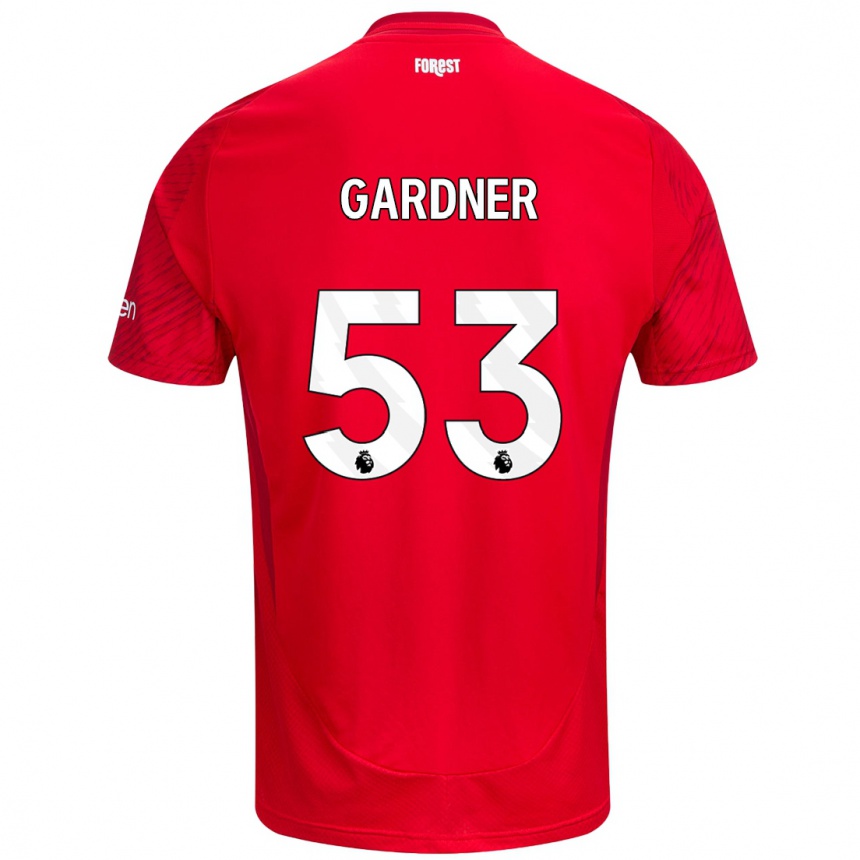 Mujer Fútbol Camiseta Joe Gardner #53 Rojo Blanco 1ª Equipación 2024/25 Perú