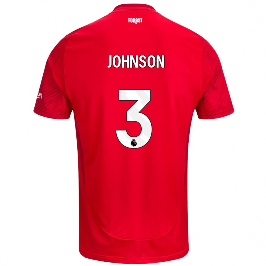 Mujer Fútbol Camiseta Nat Johnson #3 Rojo Blanco 1ª Equipación 2024/25 Perú