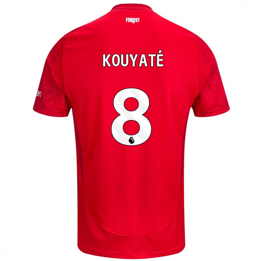 Mujer Fútbol Camiseta Cheikhou Kouyaté #8 Rojo Blanco 1ª Equipación 2024/25 Perú