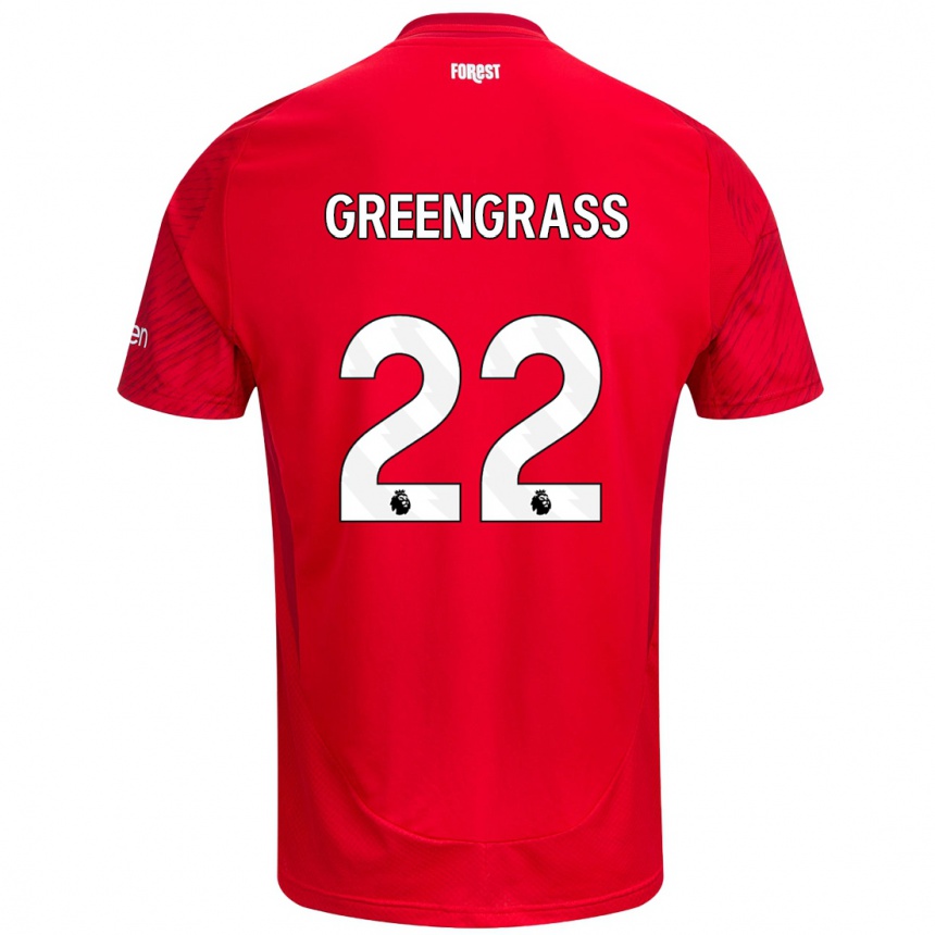 Mujer Fútbol Camiseta Charlotte Greengrass #22 Rojo Blanco 1ª Equipación 2024/25 Perú