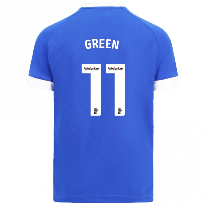 Mujer Fútbol Camiseta Danielle Green #11 Azul Cielo 1ª Equipación 2024/25 Perú