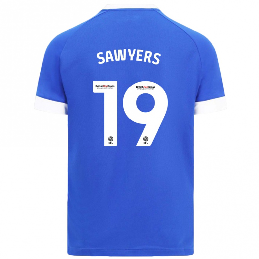 Mujer Fútbol Camiseta Romaine Sawyers #19 Azul Cielo 1ª Equipación 2024/25 Perú