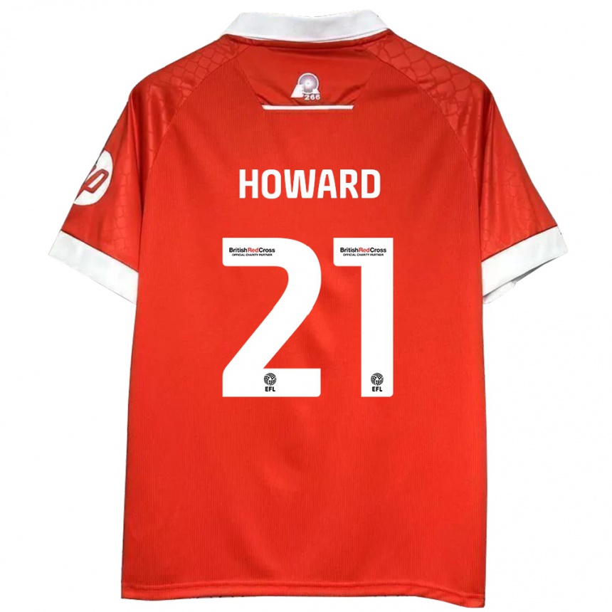 Mujer Fútbol Camiseta Mark Howard #21 Rojo Blanco 1ª Equipación 2024/25 Perú