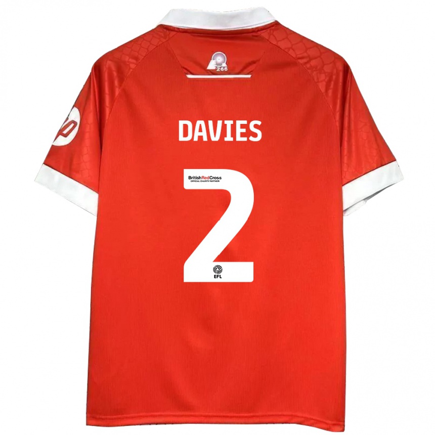 Mujer Fútbol Camiseta Phoebe Davies #2 Rojo Blanco 1ª Equipación 2024/25 Perú