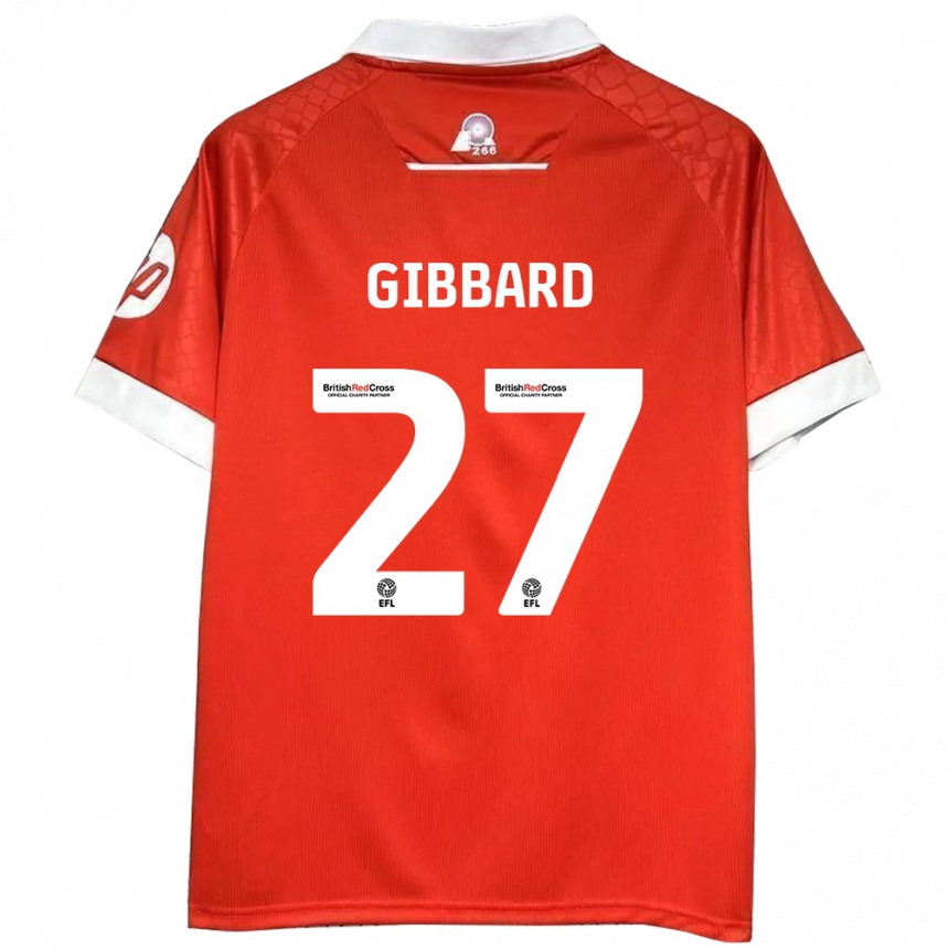 Mujer Fútbol Camiseta Mari Gibbard #27 Rojo Blanco 1ª Equipación 2024/25 Perú