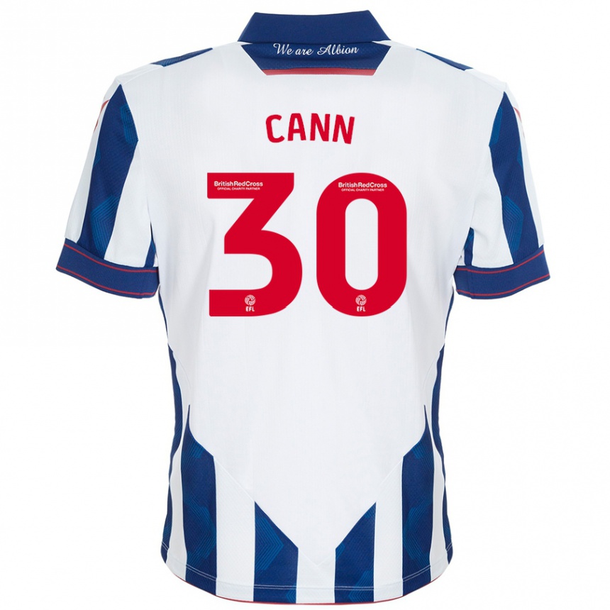 Mujer Fútbol Camiseta Ted Cann #30 Blanco Azul Oscuro 1ª Equipación 2024/25 Perú